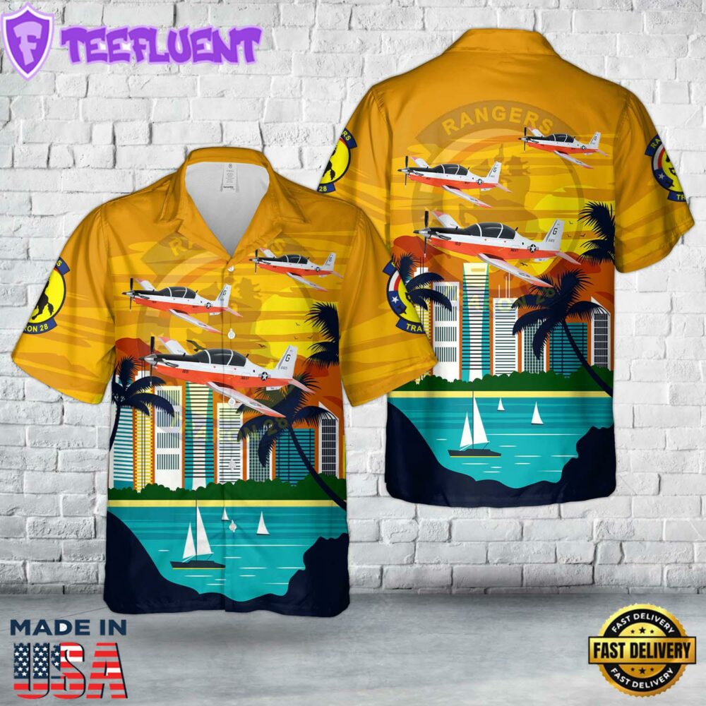 US Navy VT-28 Rangers T-6B Texan II Hawaiian Shirt