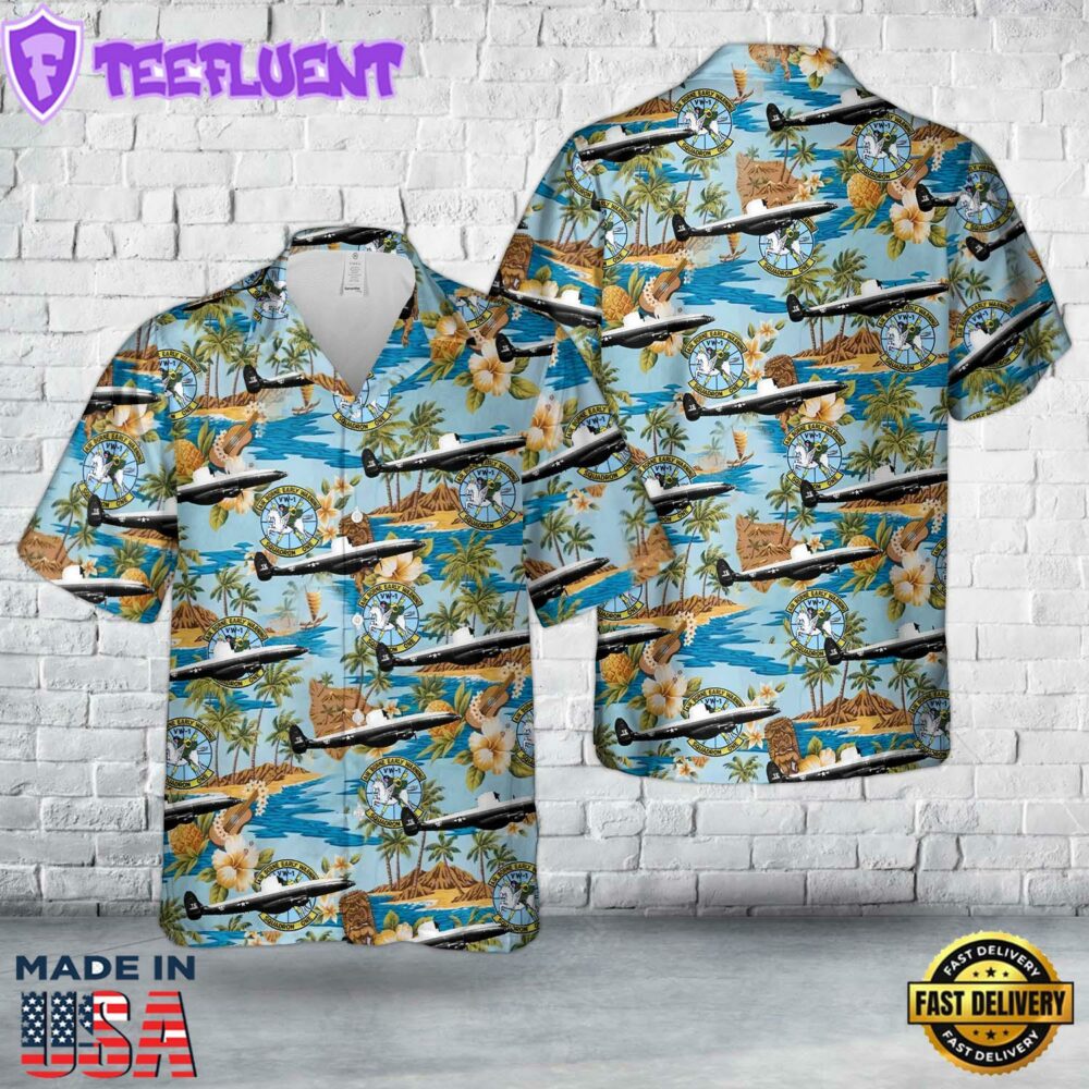 US Navy VW-1 Typhoon Trackers Lockeed WC-121N Warning Star BuNo 145928 Hawaiian Shirt