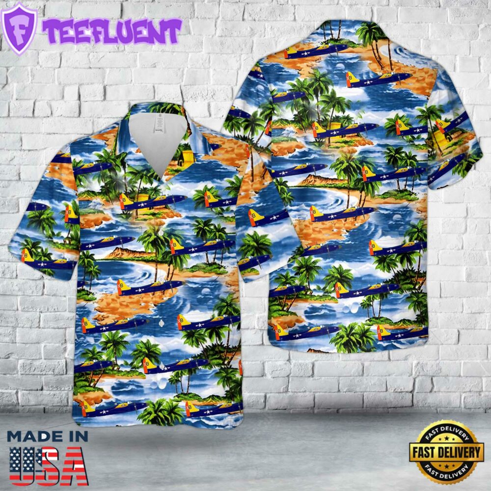 US Navy VX-2 Grumman F7F-2N Tigercat Hawaiian Shirt