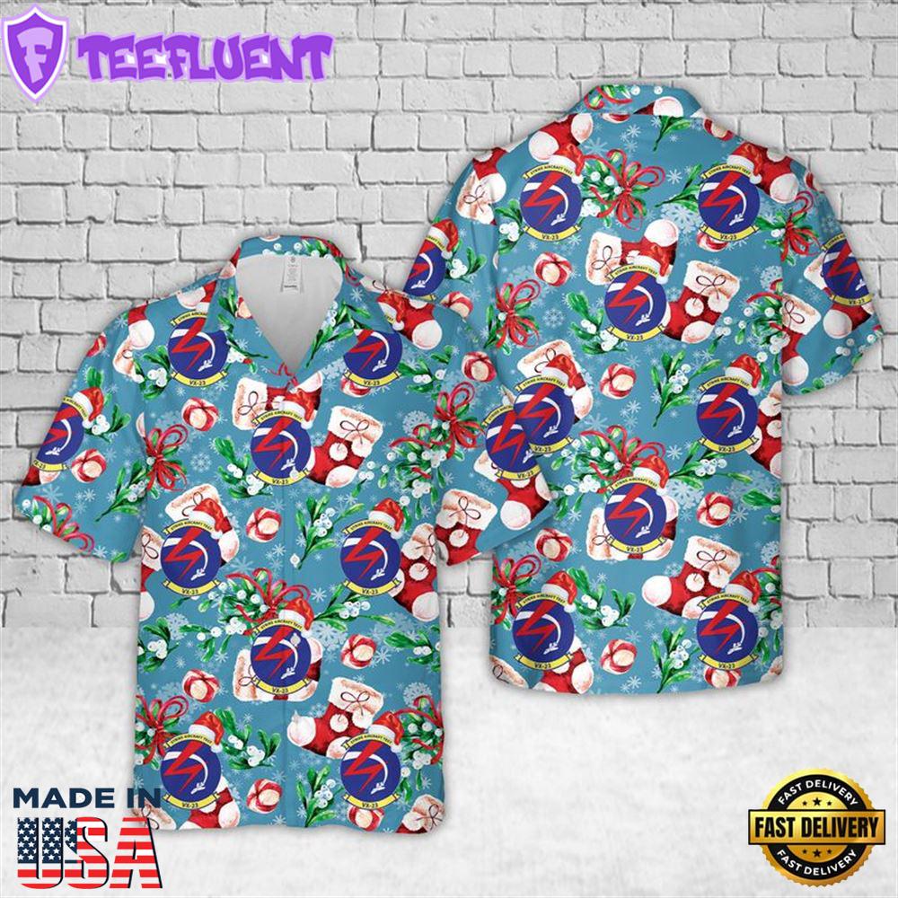 US Navy VX-23 Salty Dogs Christmas Hawaiian Shirt