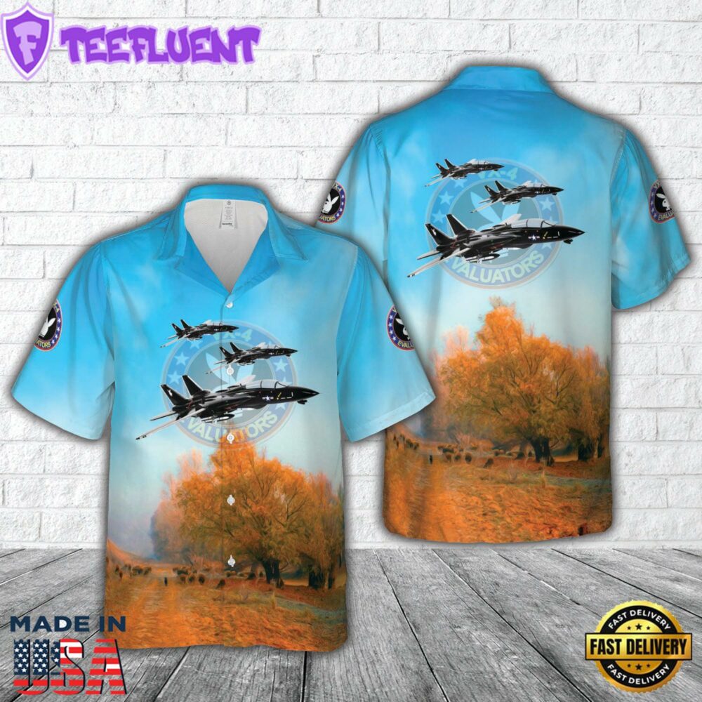 US Navy VX-4, Air Test and Evaluation Squadron Four, F-14 Tomcat Hawaiian Shirt