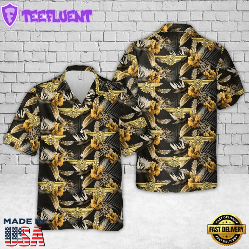 US Navy WWII Naval Flight Surgeon Insignia Hawaiian Shirt