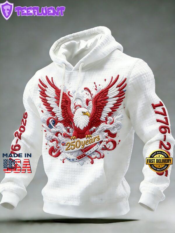 USA 250 Years Anniversary 1776-2026 Eagle Hoodie