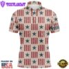 Usa Patriot Seamless Mens Golf Polo Shirt Retro American