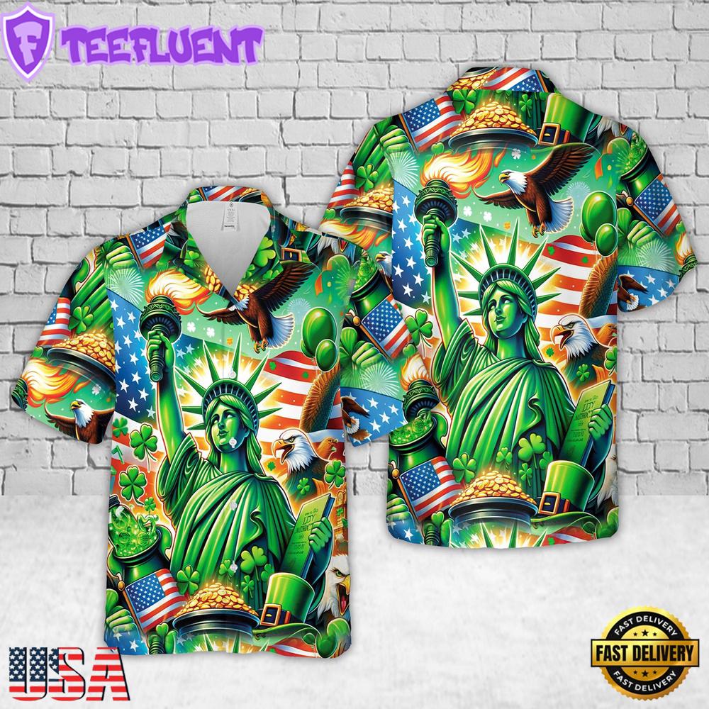 USA St. Patrick's Day Hawaiian Shirt