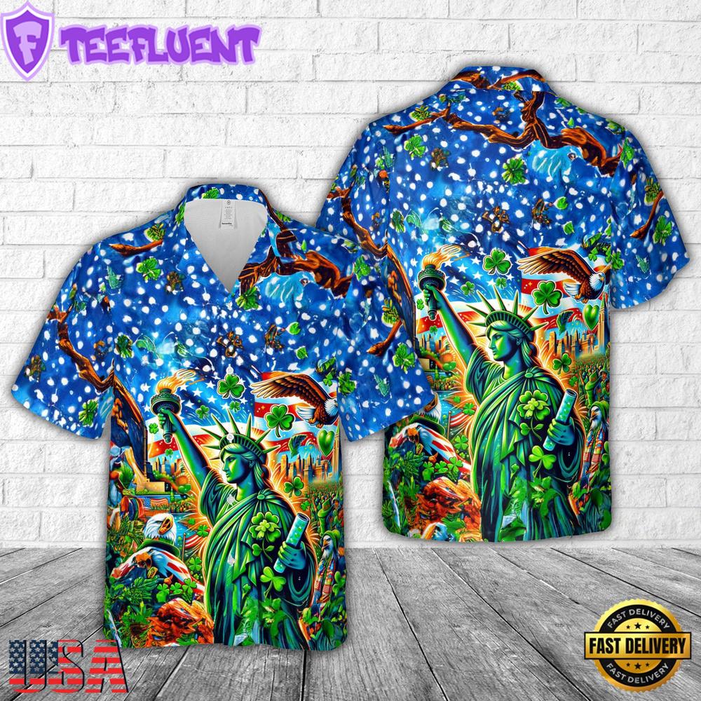 USA St. Patrick's Day Hawaiian Shirts