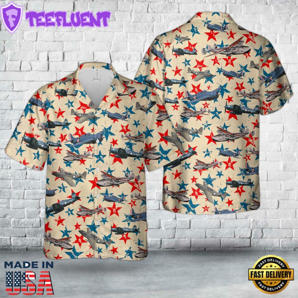 USA WWII Aircraft, 4th Of July Hawaiian Shirt