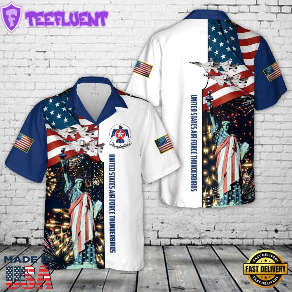 USAF Thunderbirds, 4th Of July Hawaiian Shirt