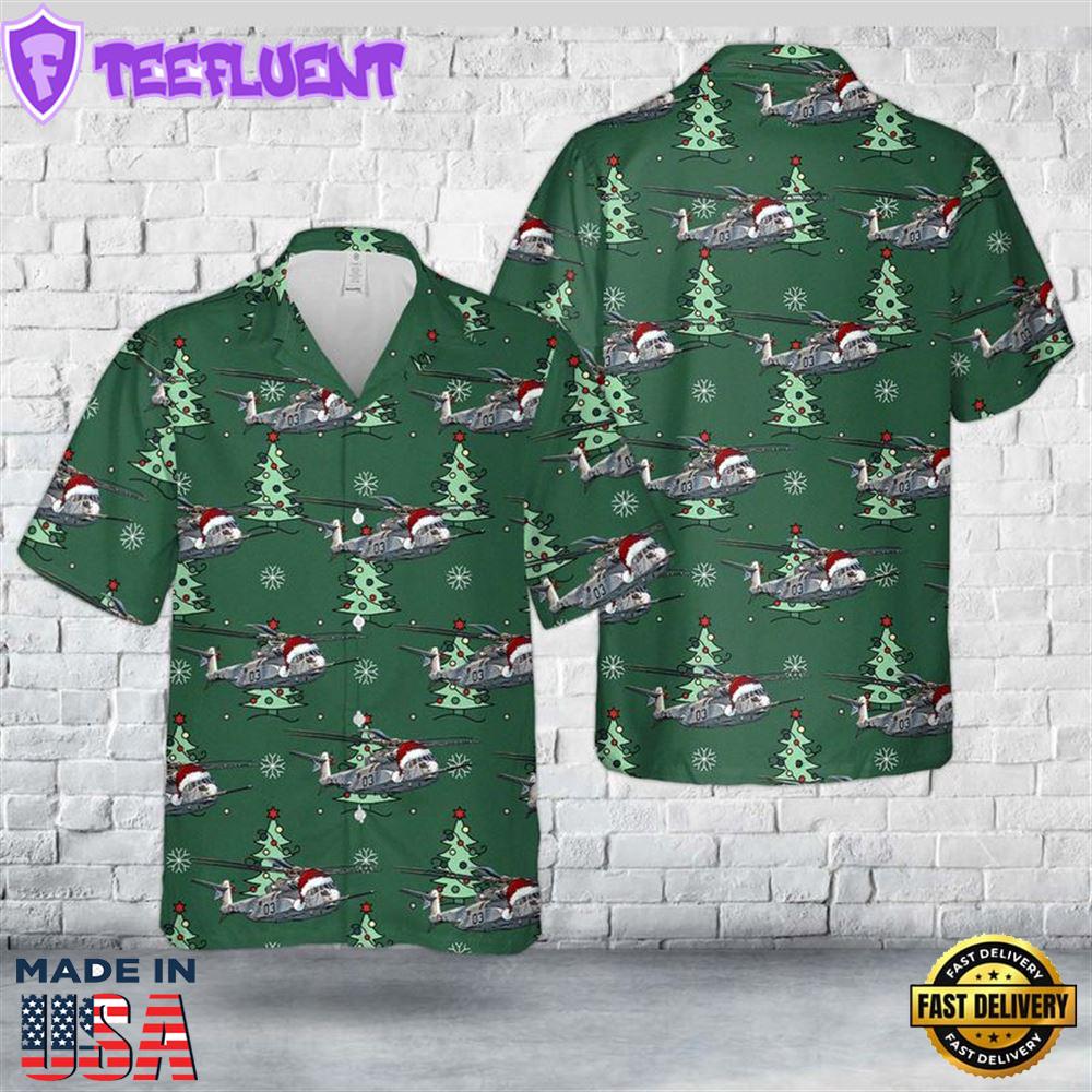 USMC Sikorsky CH-53K King Stallion Christmas Hawaiian Shirt