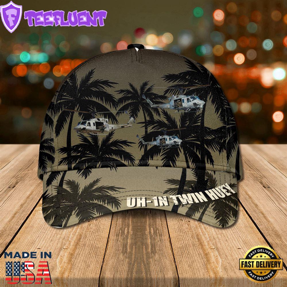USMC UH-1N Twin Huey Palm Tree Baseball Cap