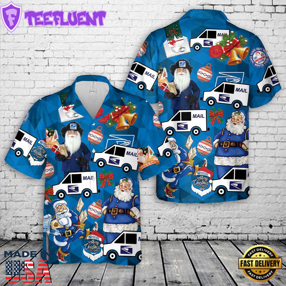 USPS Mail Christmas Hawaiian Shirt