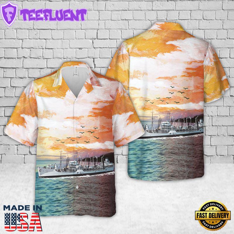 USS Chikaskia (AO-54) U.S Navy Ship Reunions Hawaiian Shirt