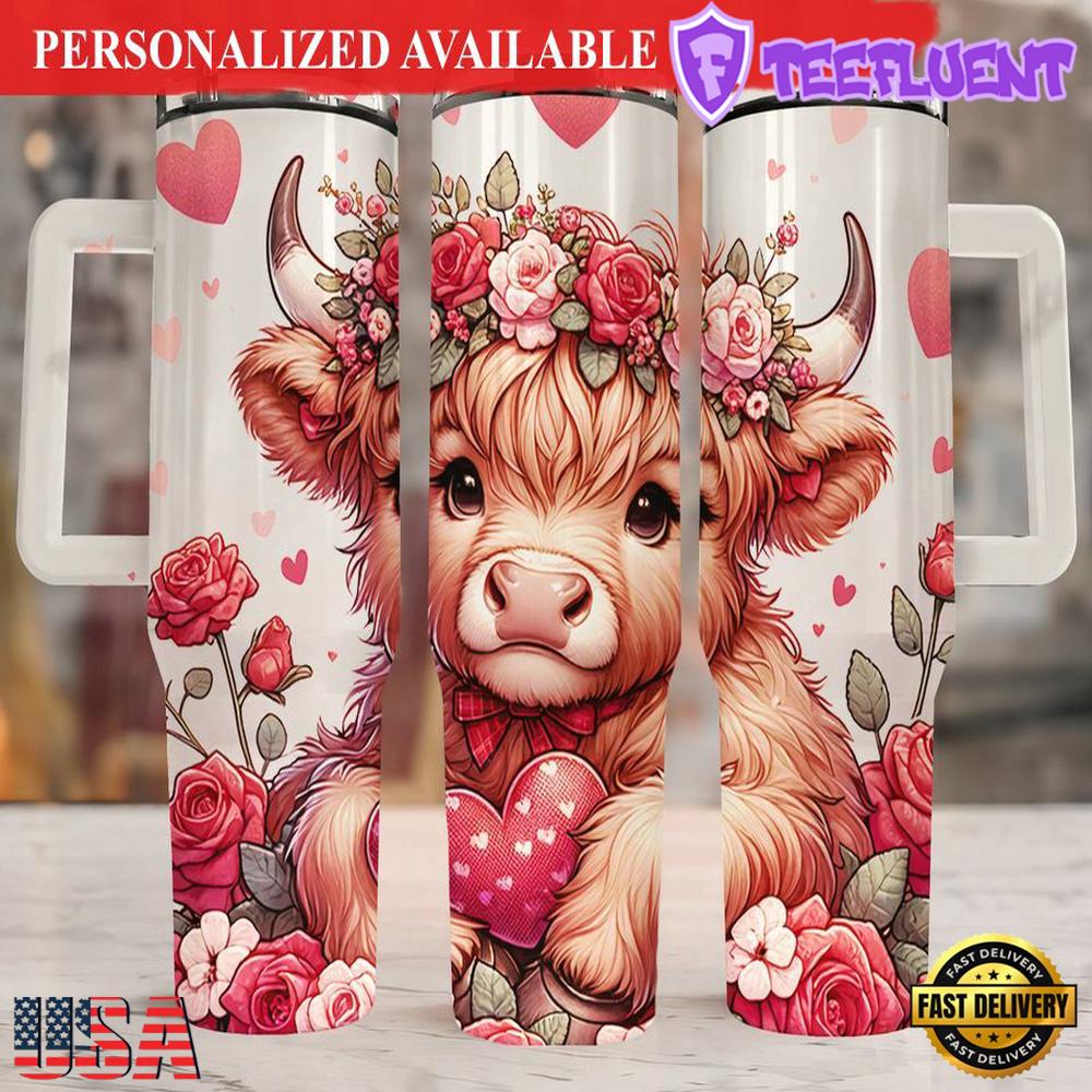 Valentine Highland Cow Tumbler Highland Cow Gifts Valentine Cow Personalized Tumbler , Gift For Valentine's Days Valentine Highland Cow Tumbler Highland Cow Gifts Valentine Cow Personalized Tumbler , Gift For Valentine's Days