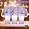 Valentine Stitch Disney Cartoon Pattern Stainless Steel Tumbler 40Oz With Handle