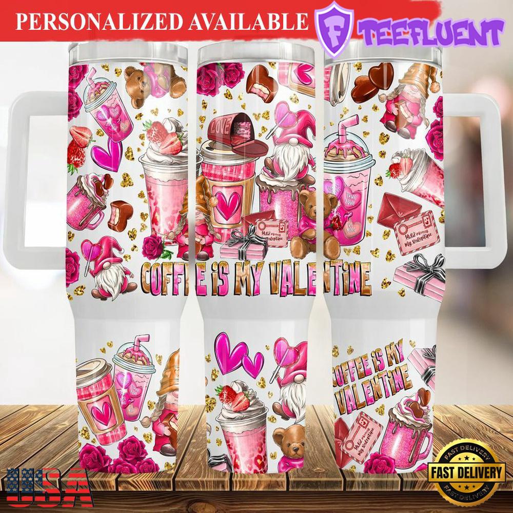 Valentines 40oz Tumbler Happy Valentines Day Tumbler - 40oz Tumbler with Handle
