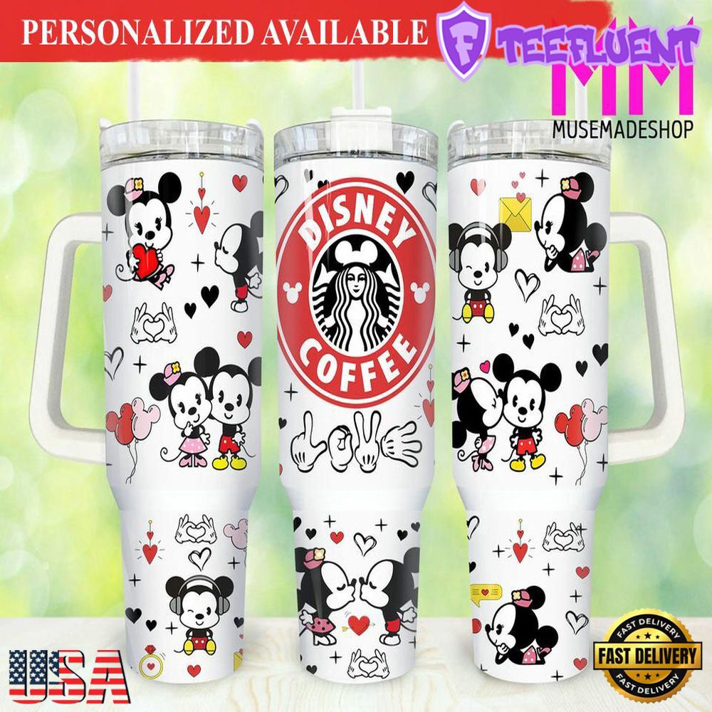 Valentines 40oz Tumbler Print On Demand Happy Valentines Day Tumbler - 40oz Tumbler with Handle