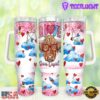 Valentines Highland Cow Stainless Steel Tumbler 40Oz With Handle