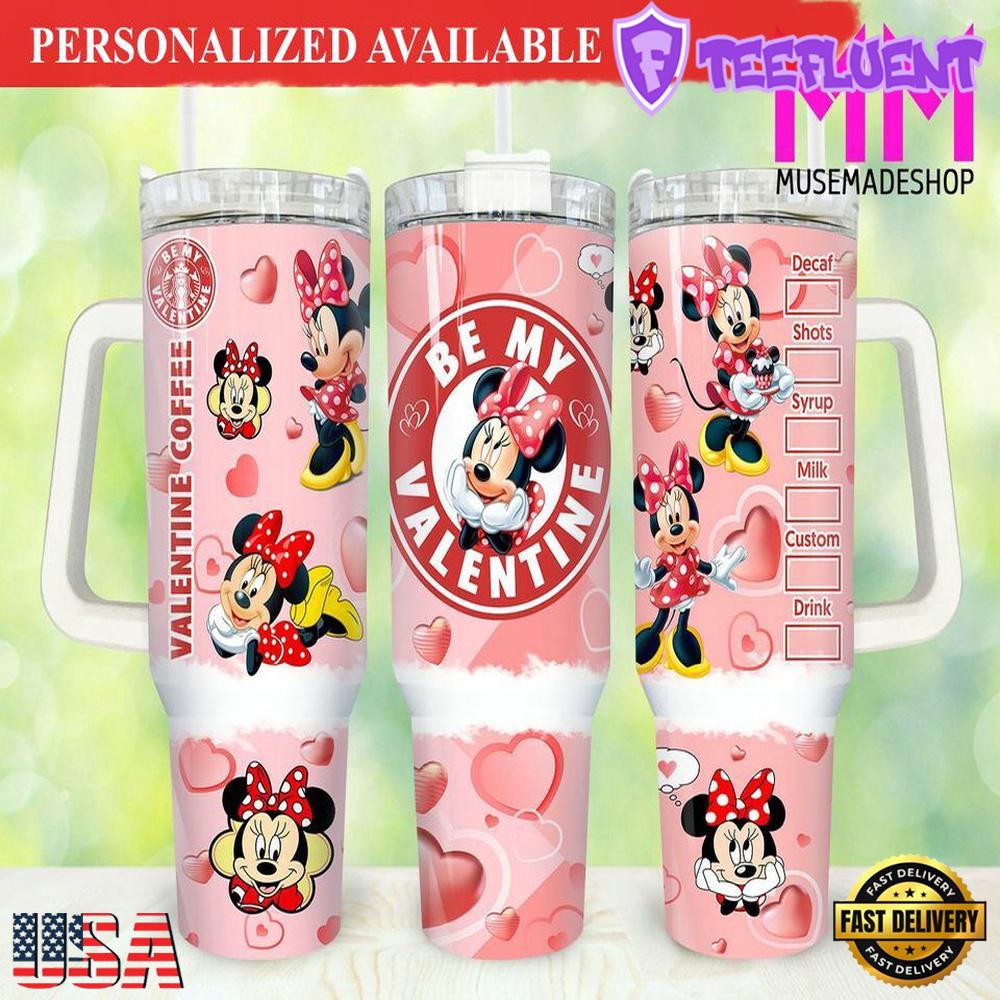 Valentines Mickey Minnie 40oz Tumbler with Handle - 40oz Tumbler with Handle