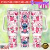 Valentines Stitch Cartoon 40oz Tumbler Happy Valentines Day - 40oz Tumbler with Handle