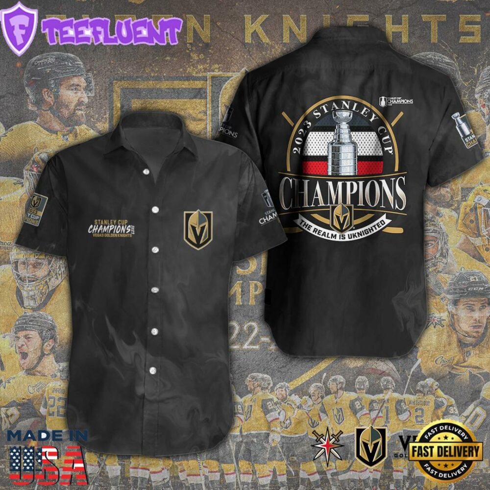 Vegas Golden Knights Short Sleeve Dress Shirt For Fans