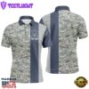 Veteran Blue Camouflage Mens Golf Polo Shirt Custom Military Camo