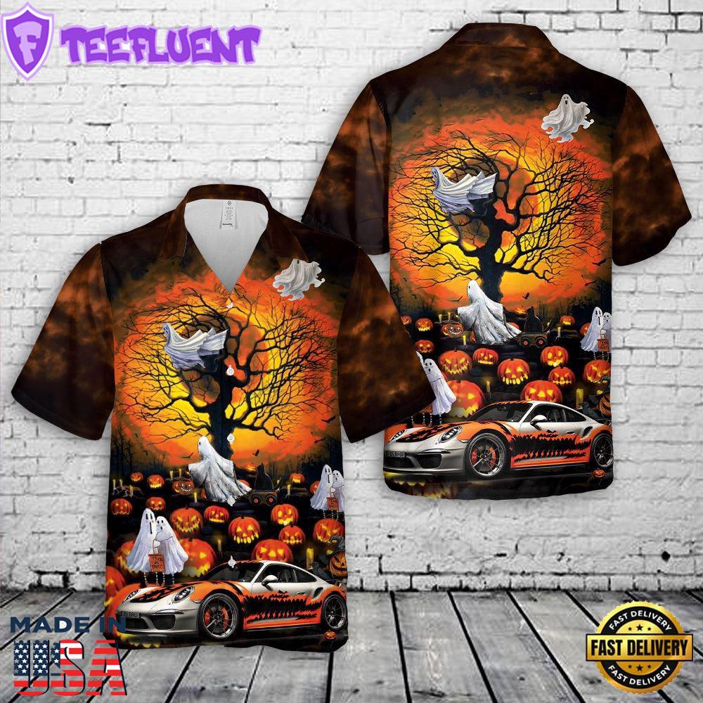 Veteran Halloween, 2016 Porsche 911 R (991.1), Trick Or Treat Halloween Hawaiian Shirt