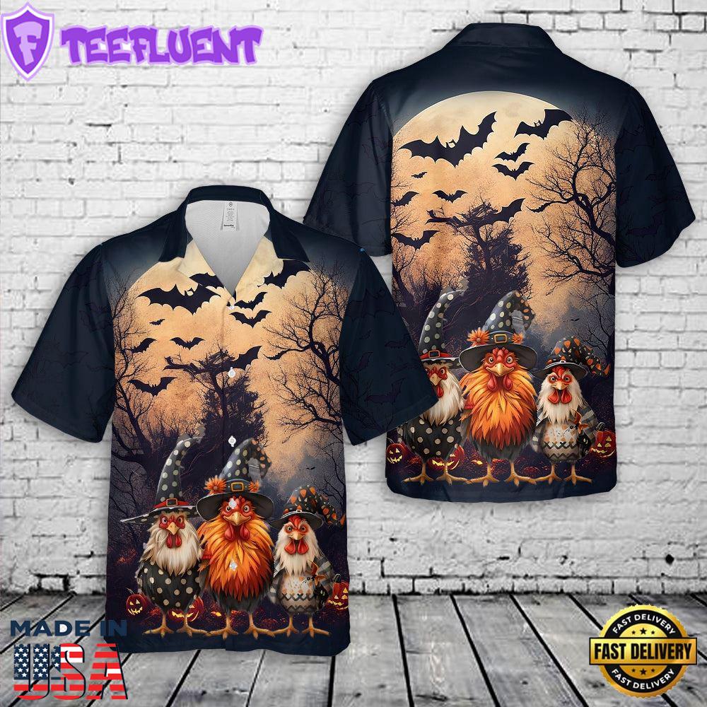 Veteran Halloween, Chicken Halloween Hawaiian Shirt
