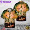 Veteran Halloween, Dancing Skeletons Halloween Hawaiian Shirt