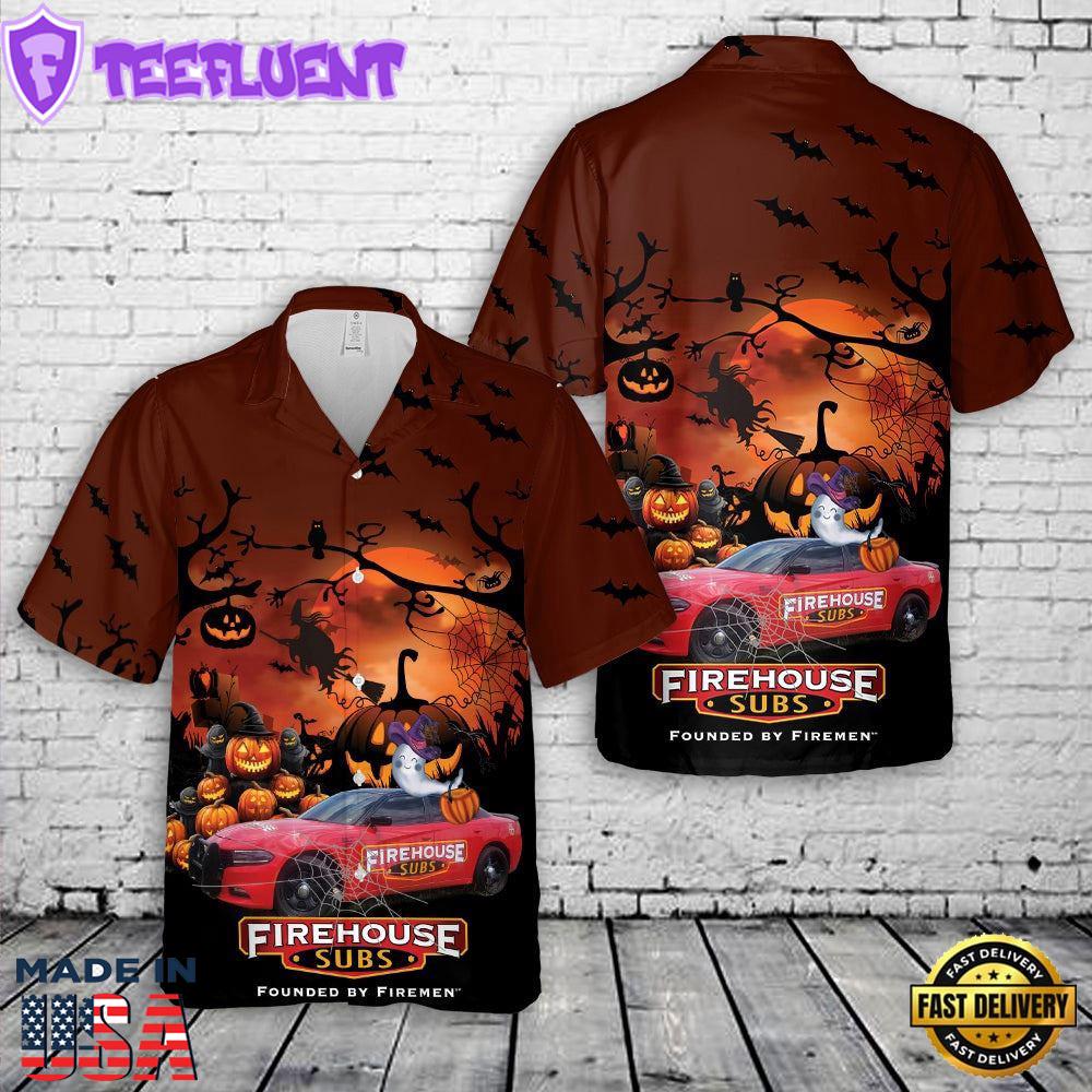 Veteran Halloween, Firehouse Subs Halloween Hawaiian Shirts