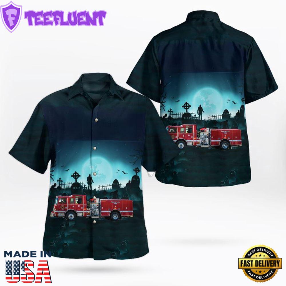 Veteran Halloween, Halloween, Vancouver Fire Department, Vancouver Wa Hawaiian Shirt