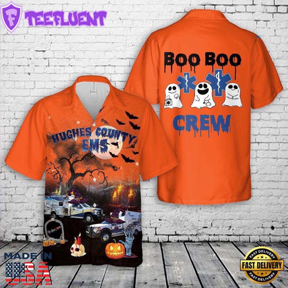 Veteran Halloween, Hughes County Ems Halloween Hawaiian Shirt