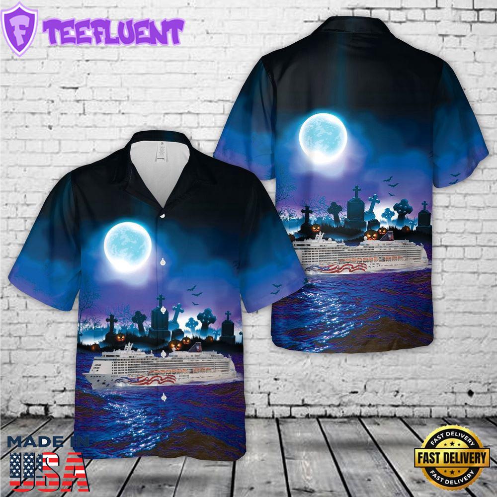 Veteran Halloween, Ncl Norwegian Cruise Line Pride Of America Halloween Hawaiian Shirt