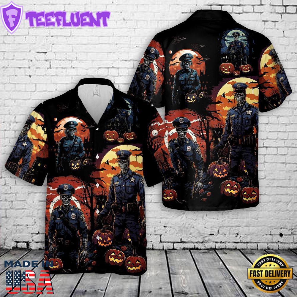 Veteran Halloween, Police Halloween Hawaiian Shirt