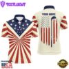 Vintage American Flag Patriotic Mens Golf Polo Shirt Custom Men'S Flag Polo Shirt Tournament Golf Gift