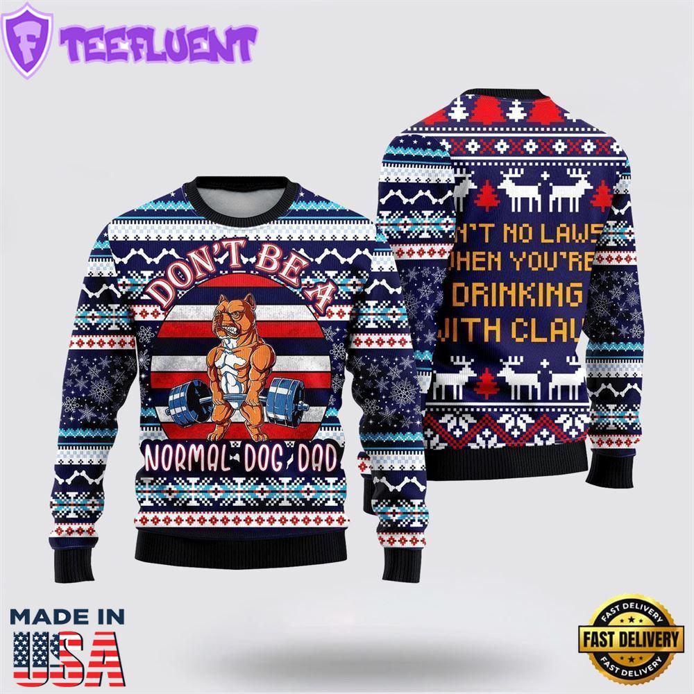 Vintage Bulldog Deadlift Ugly Christmas Sweater For Men And Women