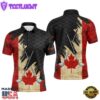 Vintage Canadian Flag Golf Clubs Patriotic Custom Black Mens Team Mens Golf Tops