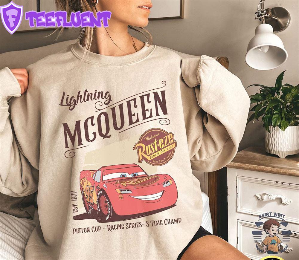 Vintage Cars Shirt Lightning Mcqueen Shirt Car Pixar Shirt Mcqueen 1977
