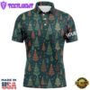 Vintage Christmas Trees Mens Golf Polo Shirts Custom