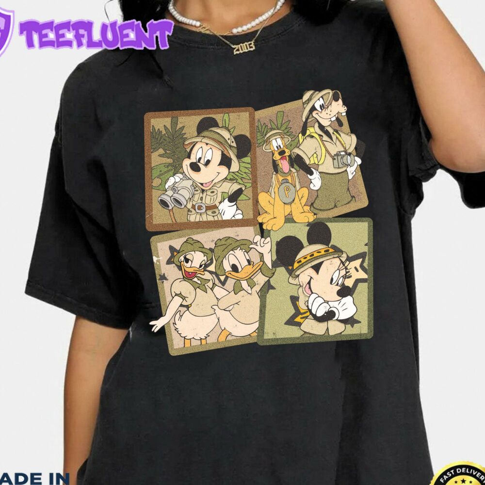 Vintage Disney Animal Kingdom Mickey and Friends Safari Mode Shirt Disney Wild Hakuna Matata Tee