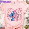 Vintage Disney Lilo And Stitch Hug Couple Valentine Sweet T-Shirt