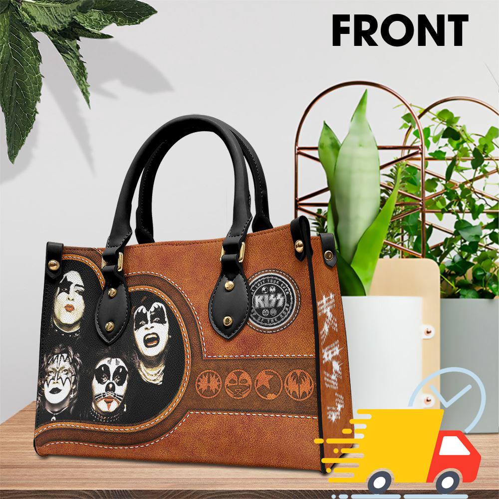 Vintage Kiss Band Graphic Rock Leather HandBag