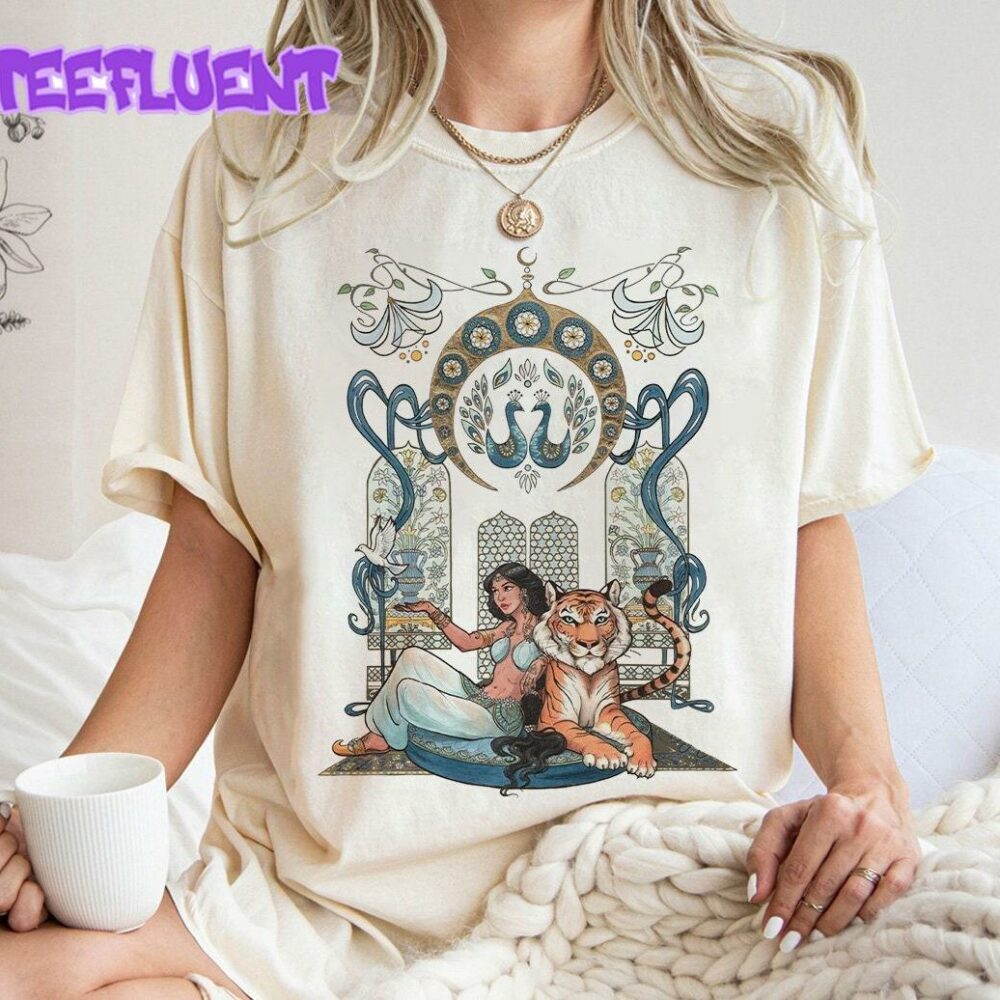 Vintage Princess Jasmine T-Shirt Aladdin Jasmine Disney Tee Kids Disney Princess Shirt Disneyland Matching Shirt