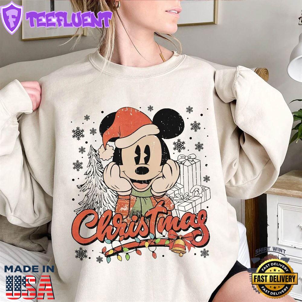 Vintage Retro Disney Mickey Christmas Sweatshirt