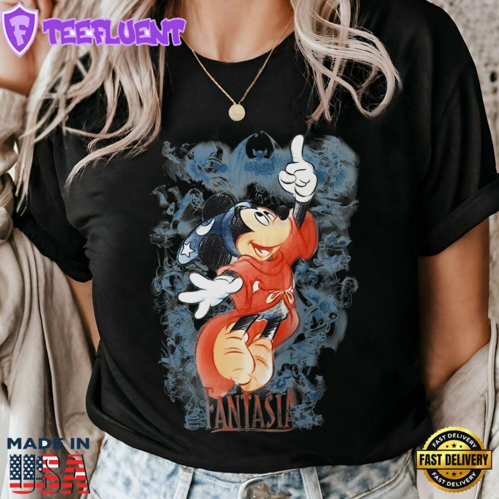 Vintage Sorcerer Mickey Comfort Colors Shirt Disney Wizard T-shirt Magic Kingdom Vacation Tee