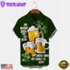 Vintage St. Patrick'S Day Green Shamrock Beer Breast Pocket Hawaiian Shirt