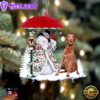 Vizsla With Snowman Christmas Ornament, Gift For Christmas