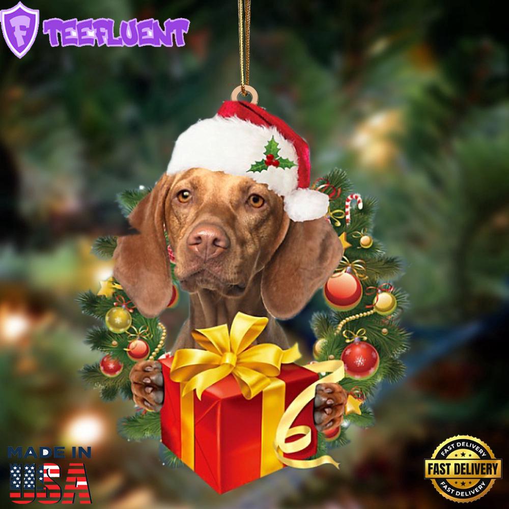 Vizsla-Dogs Give Gifts Hanging Ornament, Gift For Christmas