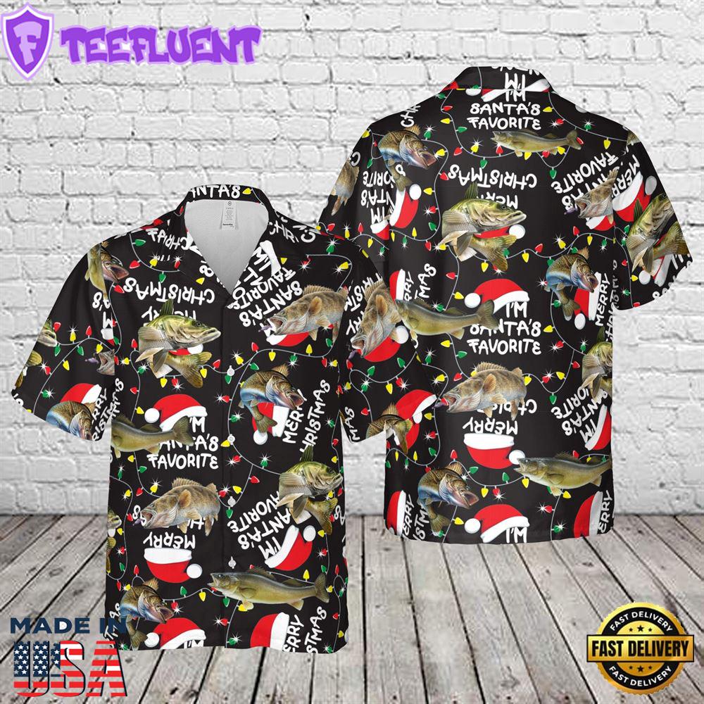 Walleye Fishing Christmas Hawaiian Shirt