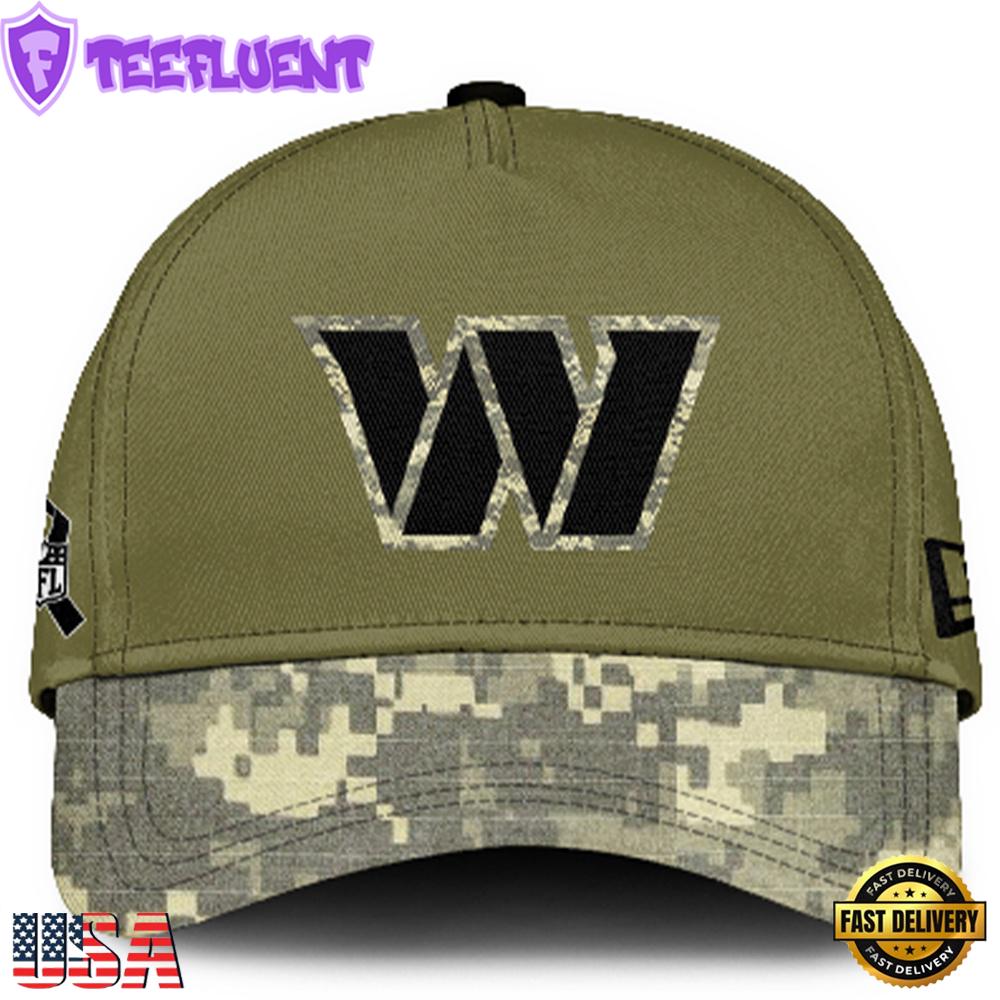 Washington Commanders 2024 Salute to Service Club Green Camo Cap Gift For Veteran
