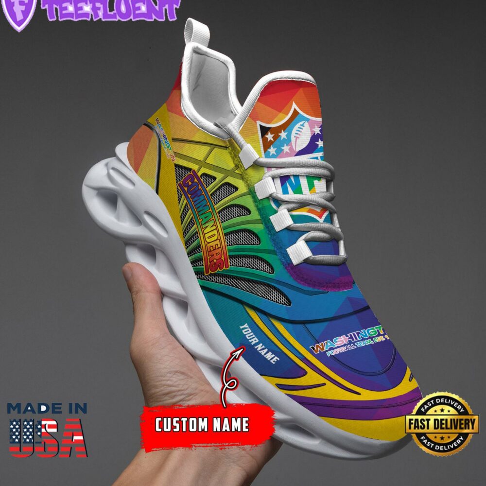 Washington Commanders LGBT NFL Personalized Clunky Max Soul Shoes